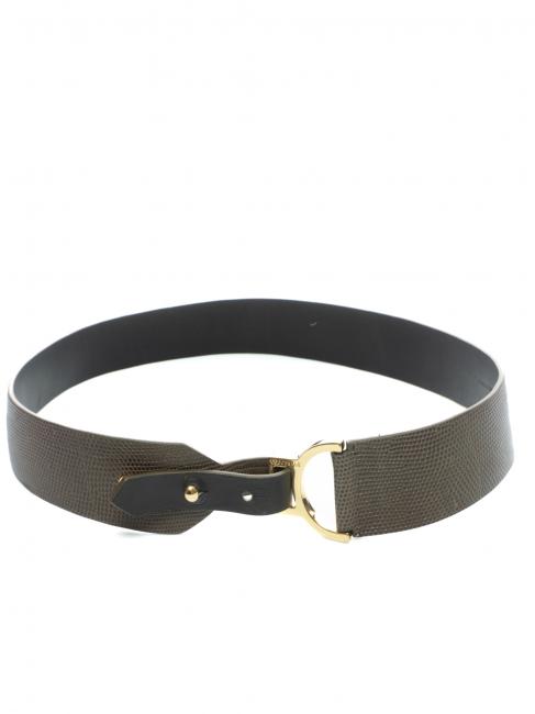 ARLETTIS Reptile print leather belt REEF - Belts