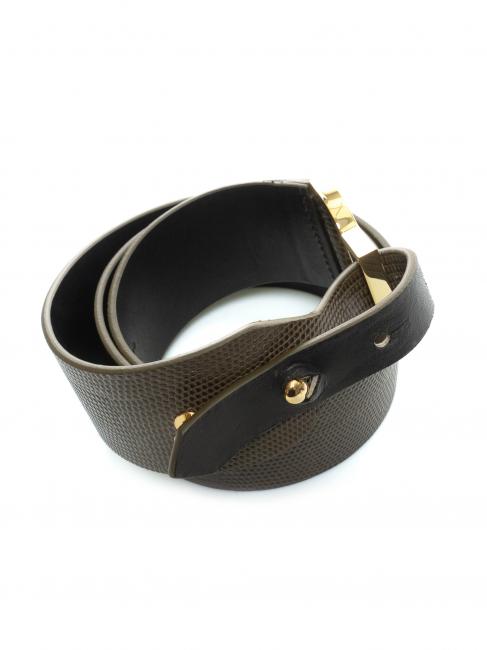 ARLETTIS Reptile print leather belt REEF - Belts