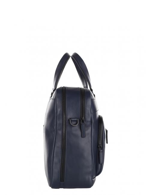 SETEBOS 15" laptop briefcase, in leather blue - Work Briefcases