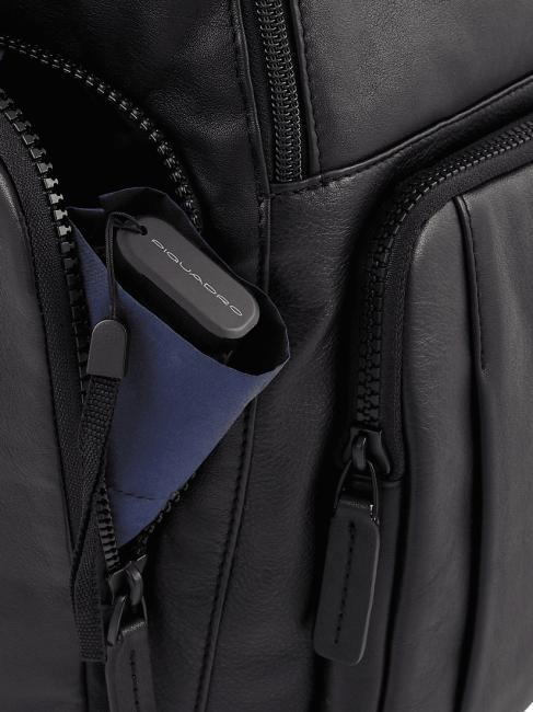 CHARLIE 15.6" laptop backpack, in leather Black - Laptop backpacks