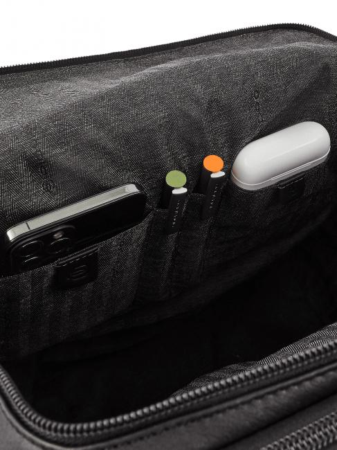 CHARLIE 15.6" laptop backpack, in leather Black - Laptop backpacks