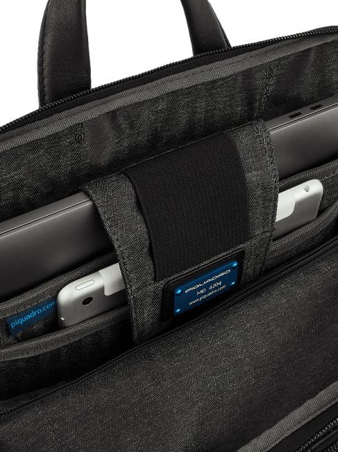 CHARLIE 15.6" laptop backpack, in leather Black - Laptop backpacks