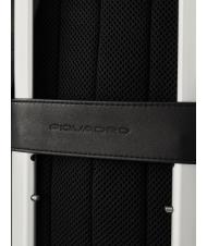 PIQUADRO CHARLIE 15.6" laptop backpack, in leather Black - Laptop backpacks - 7