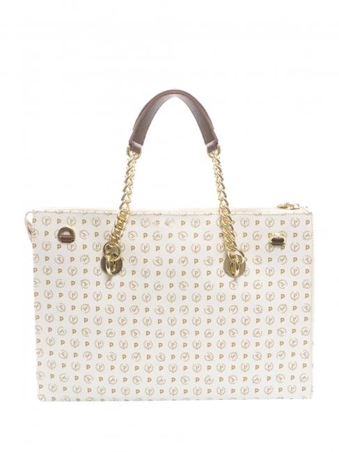 Heritage Classic Shoulder shopper, with shoulder strap ivory / brown - Women&rsquo;s Bags