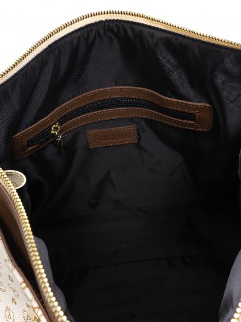 Heritage Classic Shoulder shopper, with shoulder strap ivory / brown - Women&rsquo;s Bags