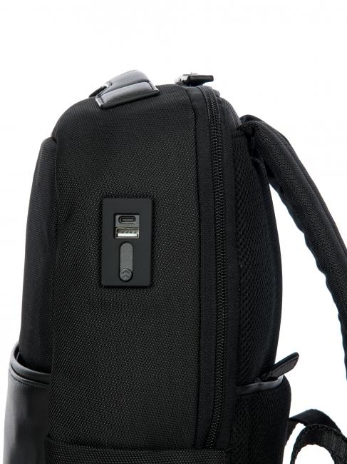 MONZA Expandable backpack for 14" pc with USB black / black - Laptop backpacks