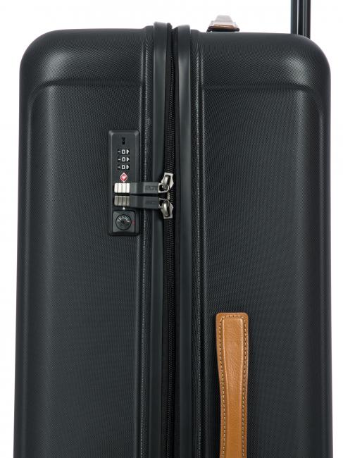 CAPRI Large trolley with USB port Black - Rigid Trolley Cases