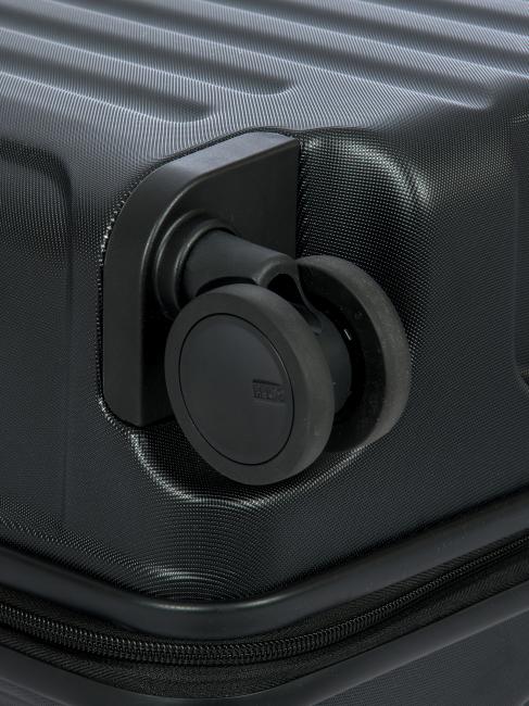 CAPRI Large trolley with USB port Black - Rigid Trolley Cases