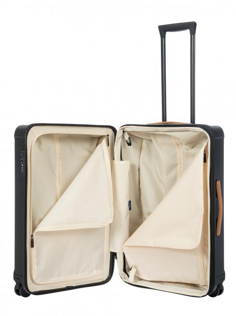 CAPRI Medium trolley with USB port Black - Rigid Trolley Cases