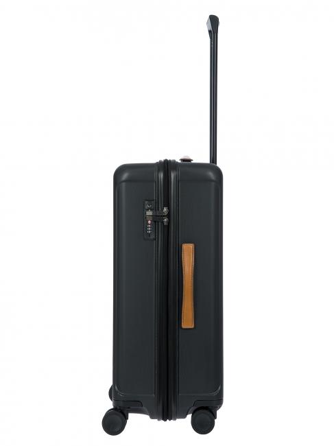 CAPRI Medium trolley with USB port Black - Rigid Trolley Cases