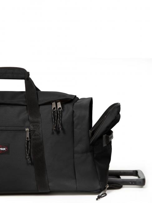 LEATHERFACE M + Medium Trolley Bag BLACK - Semi-rigid Trolley Cases