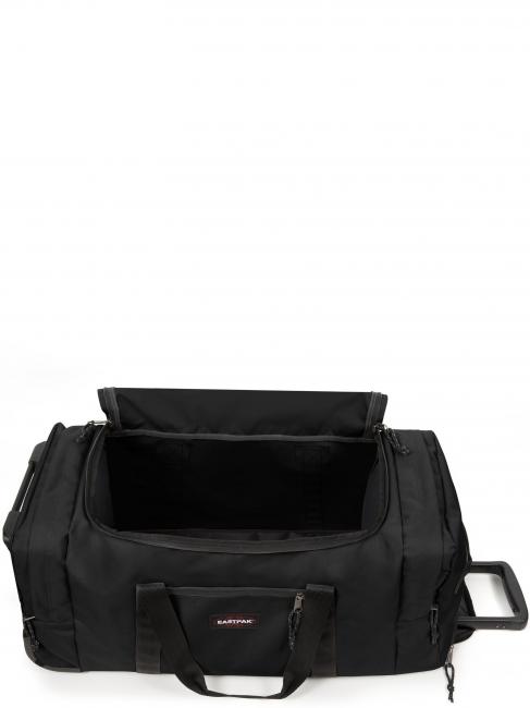 LEATHERFACE M + Medium Trolley Bag BLACK - Semi-rigid Trolley Cases