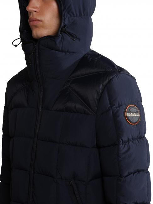 ARIEL 1 Quilted jacket with hood blu marine - Men's down jackets