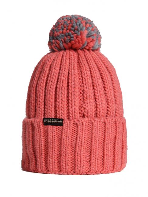 SEMIURY W 3 Cap with cuff and pom pom pink raspberry - Hats