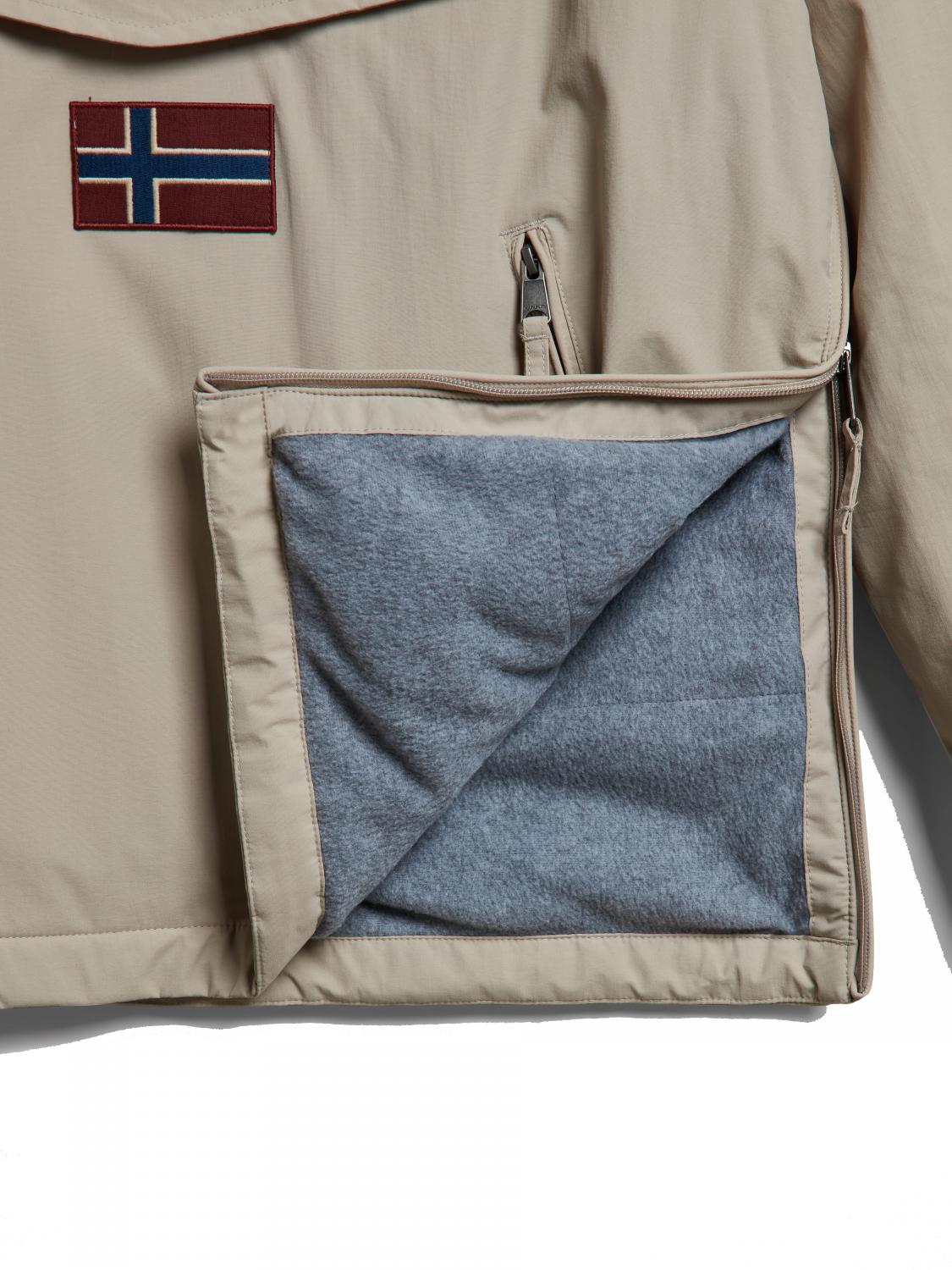 Napapijri Rainforest Pocket 2 Anorak Jacket With Pockets Beige Stone Buy At Outlet Prices!