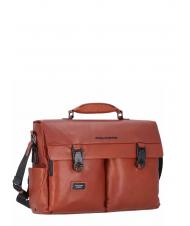 PIQUADRO HARPER 15.6" laptop briefcase, in leather LEATHER - Work Briefcases - 2