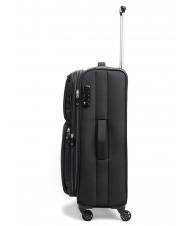 R RONCATO ECO-MOOD Medium size expandable trolley Black - Semi-rigid Trolley Cases - 3