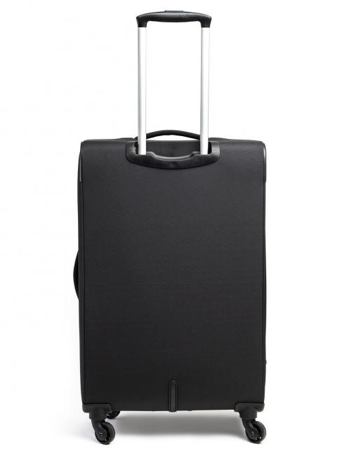ECO-MOOD Large size expandable trolley Black - Semi-rigid Trolley Cases