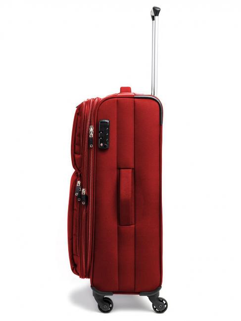 ECO-MOOD Large size expandable trolley Red - Semi-rigid Trolley Cases