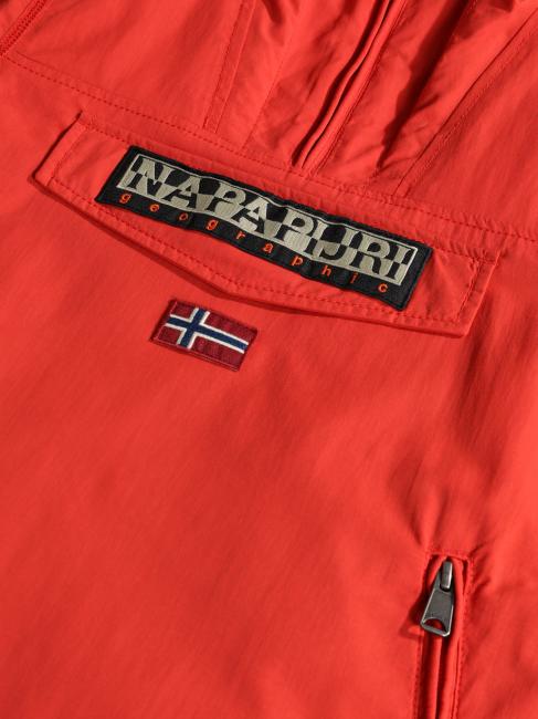 KIDS RAINFIOREST 2 POCKET Hooded Jacket (4-16 years) red poppies - Baby Jackets