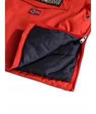 NAPAPIJRI KIDS RAINFIOREST 2 POCKET Hooded Jacket (4-16 years) red poppies - Baby Jackets - 6