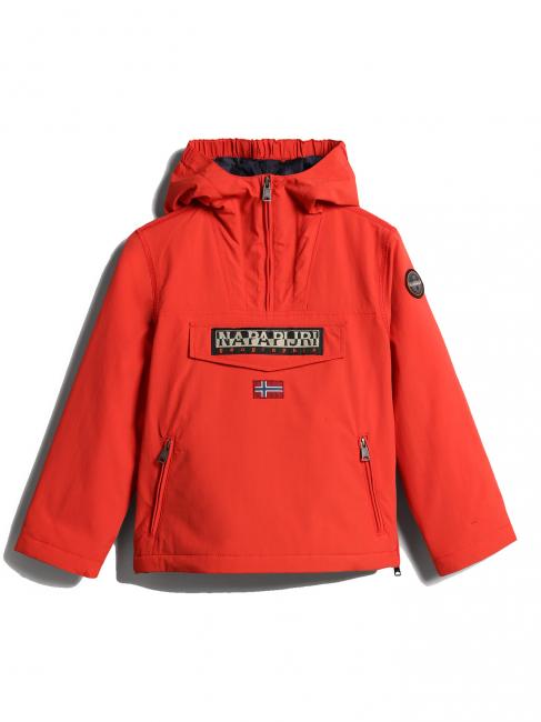 KIDS RAINFIOREST 2 POCKET Hooded Jacket (4-16 years) red poppies - Baby Jackets