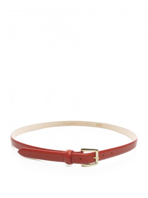 Cintura sottile in pelle palmellata  tomato - Belts