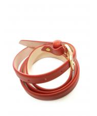LESAC Cintura sottile in pelle palmellata  tomato - Belts - 3