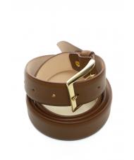 LESAC Cintura in pelle palmellata  Brown - Belts - 3