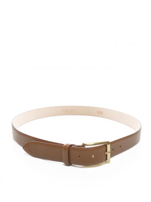 Cintura in pelle liscia  Brown - Belts
