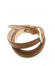 LESAC Cintura sottile in pelle liscia  Brown - Belts - 3