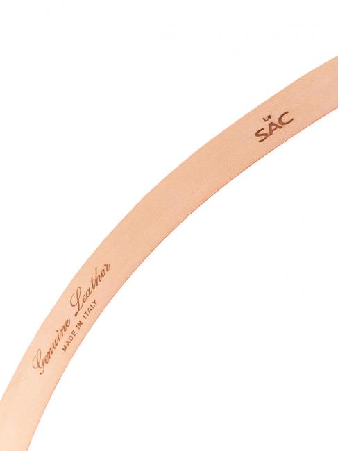 Cintura sottile in pelle liscia  Brown - Belts