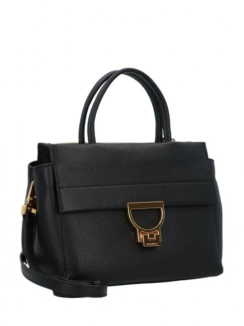 ARLETTIS Hammered leather handbag Black - Women’s Bags