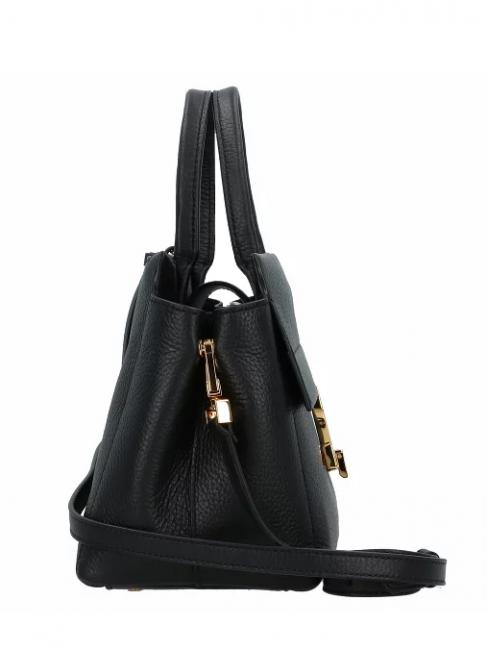 ARLETTIS Hammered leather handbag Black - Women’s Bags