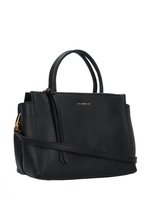 ARLETTIS Hammered leather handbag Black - Women’s Bags