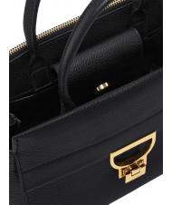 COCCINELLE ARLETTIS Hammered leather handbag Black - Women’s Bags - 5