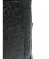PIQUADRO X1 Leather backpack, 15.6" pc holder Black - Laptop backpacks - 3
