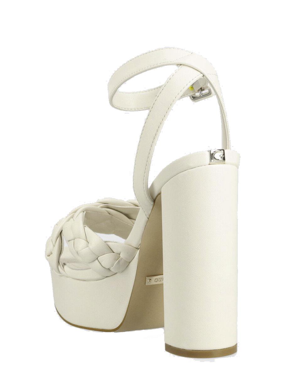 Guess Gabira 13 Heel Sandals White Buy At Outlet Prices