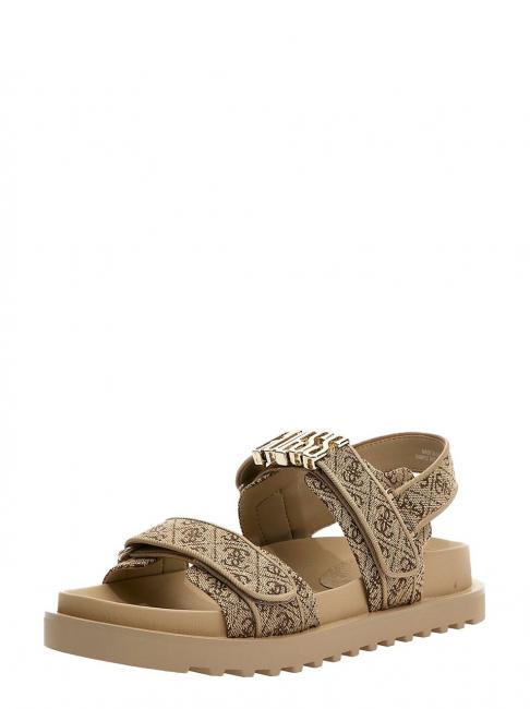 FABELIS 2 Sandals with logo Beige / Brown - Women’s shoes