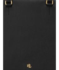 RALPH LAUREN HANNA Large leather handbag black5 - Women’s Bags - 4