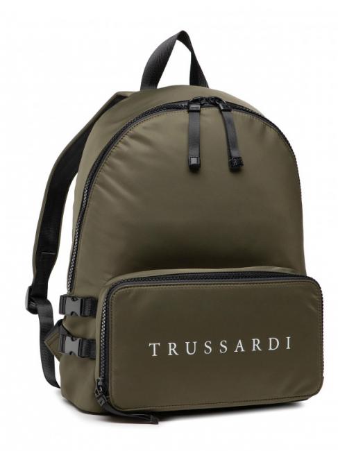 SPEEDY LETTERING Nylon backpack, 15.6" pc holder green olive / stone - Laptop backpacks