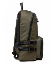 TRUSSARDI SPEEDY LETTERING Nylon backpack, 15.6" pc holder green olive / stone - Laptop backpacks - 3
