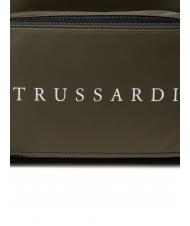 TRUSSARDI SPEEDY LETTERING Nylon backpack, 15.6" pc holder green olive / stone - Laptop backpacks - 5