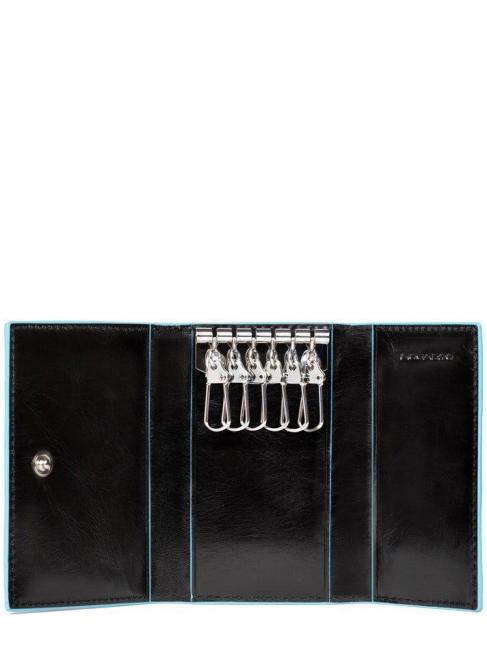 BLUE SQUARE Leather key case Black - Key holders