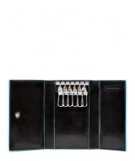 PIQUADRO BLUE SQUARE Leather key case - Key holders
