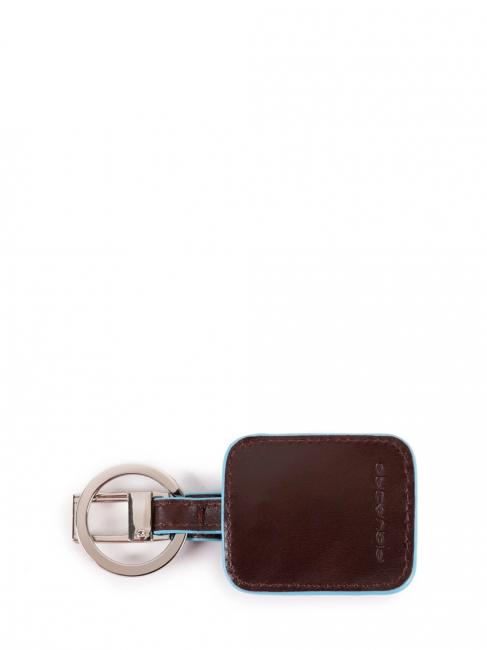 keyring BLUE SQUARE, with CONNEQU device MAHOGANY - Key holders