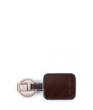 PIQUADRO keyring BLUE SQUARE, with CONNEQU device MAHOGANY - Key holders - 2