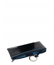 PIQUADRO key ring BLUE SQUARE, in leather blue - Key holders - 2