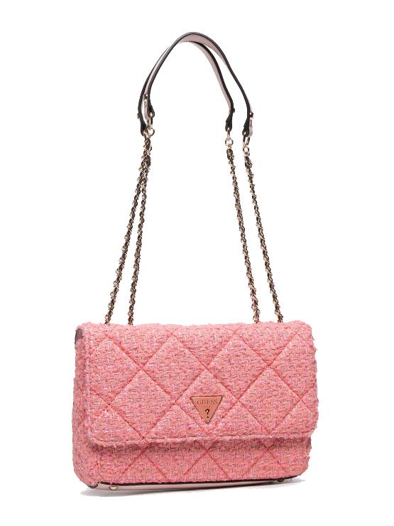 Guess Cessily Fabric Shoulder Bag Coral - Buy At Outlet Prices!