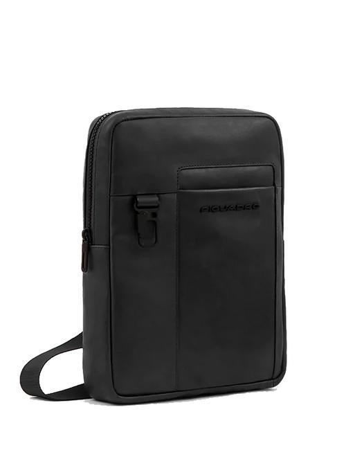 FINN iPad bag, in leather Black - Over-the-shoulder Bags for Men